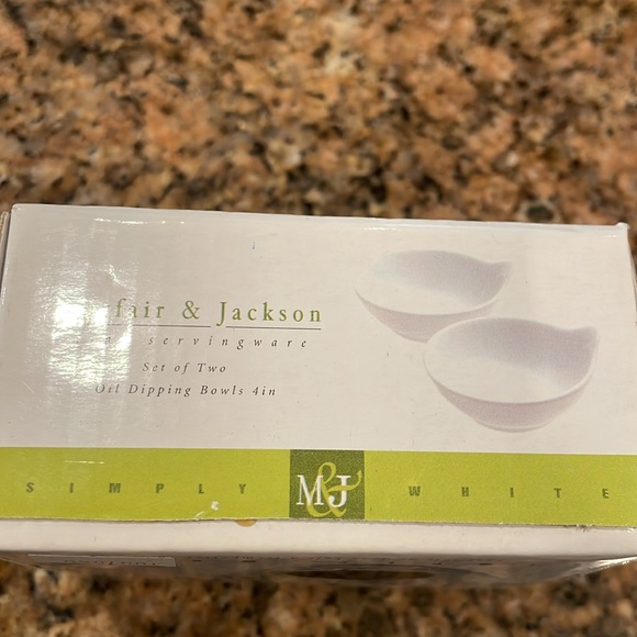 Mayfair & Jackson - Simply White - set of 2 small dipping bowls - oil, soy sauce - Picture 7 of 8